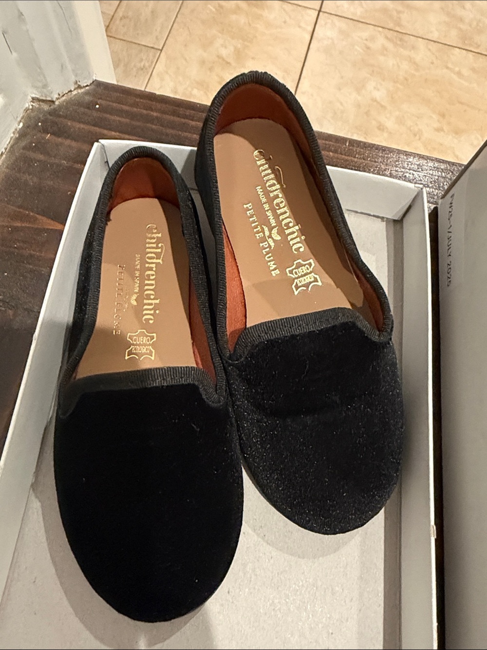 Frenchi Black Velvet Slip-On Loafers